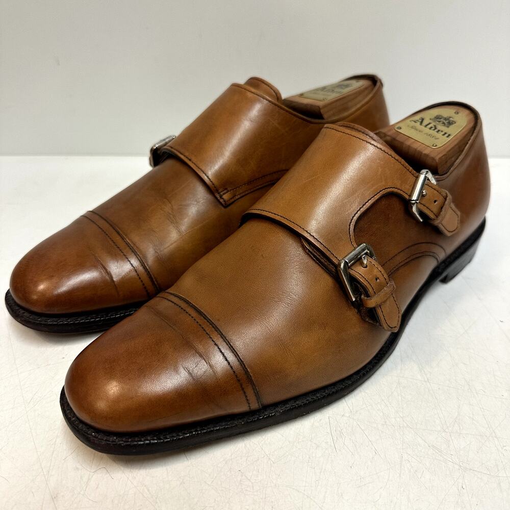 VGUC Allen Edmonds x Polo Ralph Lauren Double Monk Strap Brown Made in USA 10 D